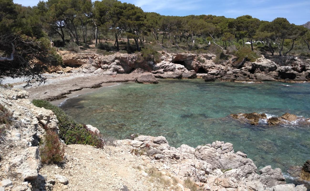 Cala Auberdans'in fotoğrafı küçük kahverengi çakıllar yüzey ile