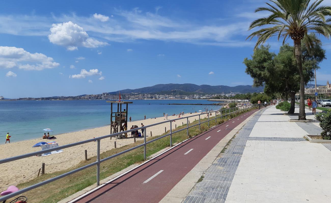 Platja de Can Pere Antoni'in fotoğrafı açık bej kum yüzey ile
