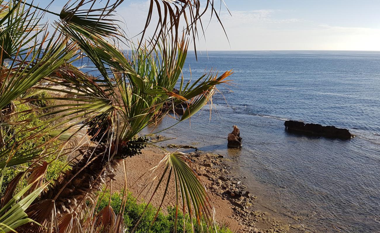 Playa les rotes denia'in fotoğrafı kahverengi kum yüzey ile