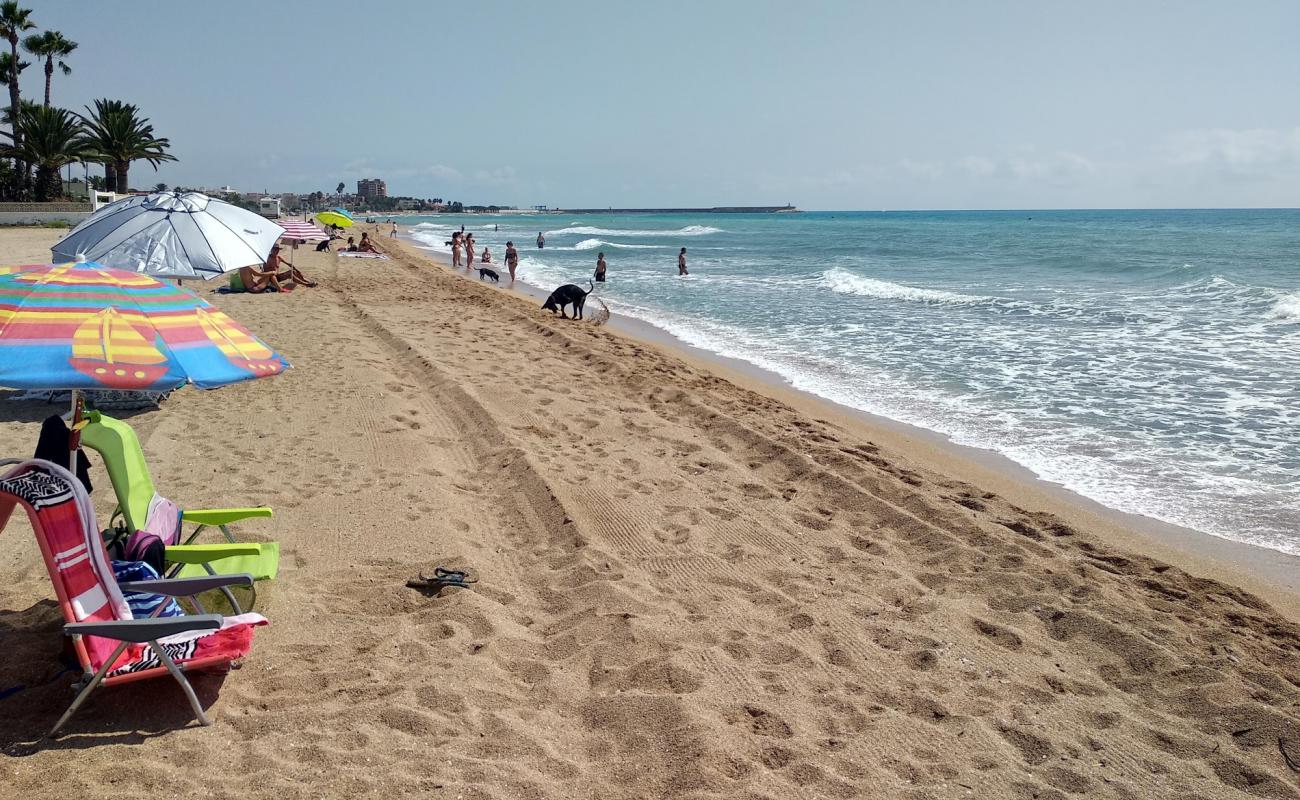 Platja del Morrongo'in fotoğrafı kahverengi kum yüzey ile