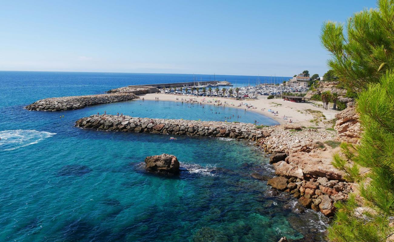 Platja Calafat II'in fotoğrafı kahverengi kum yüzey ile