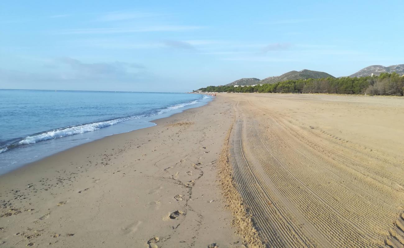 L'Hospitalet beach'in fotoğrafı açık bej kum yüzey ile
