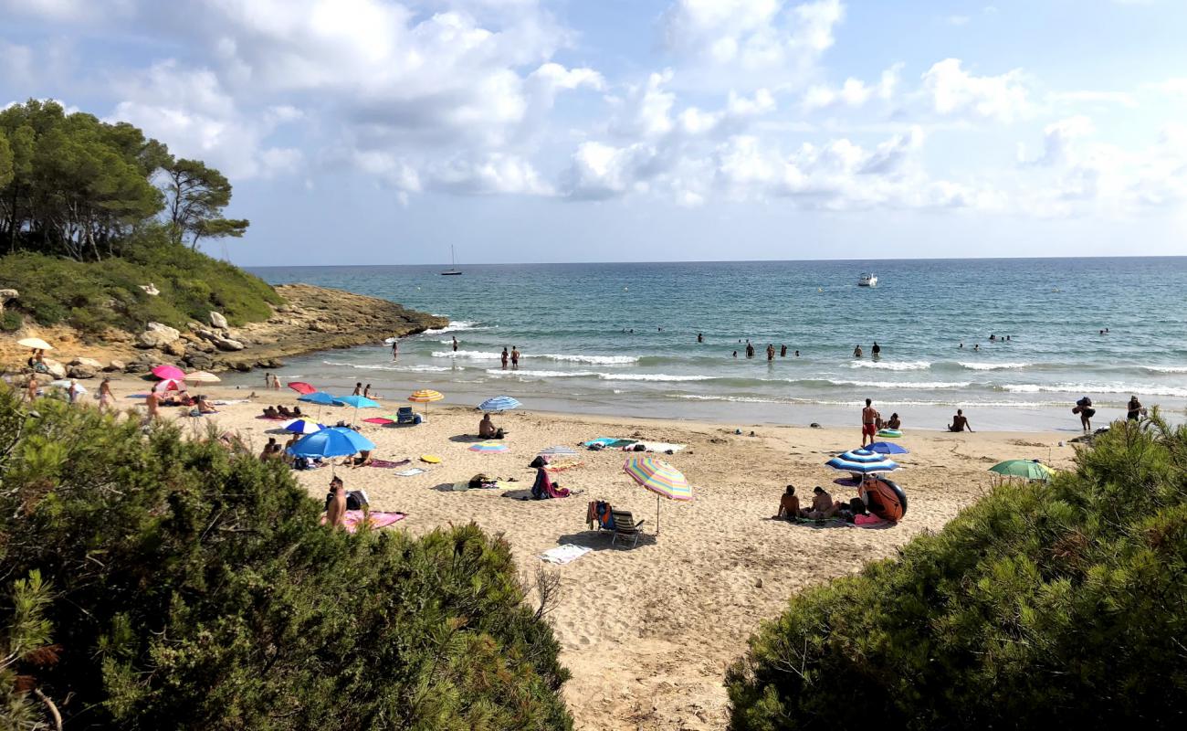 Cala de la Roca Plana'in fotoğrafı açık bej kum yüzey ile