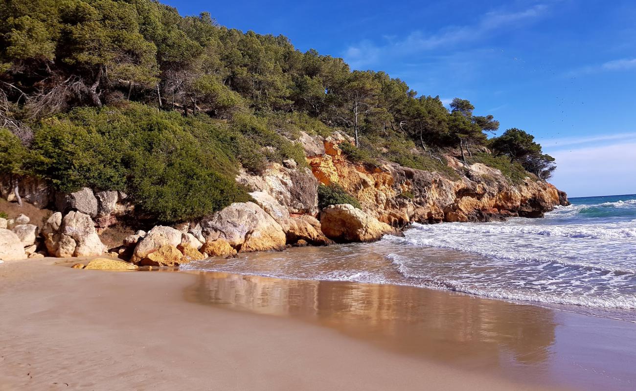 Cala la Mora'in fotoğrafı açık bej kum yüzey ile