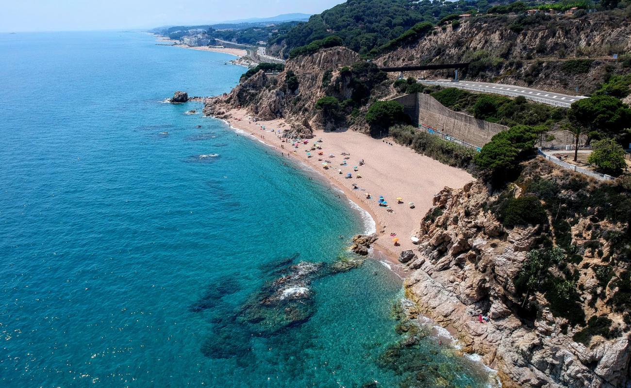 Cala de la Vinyeta'in fotoğrafı açık bej kum yüzey ile