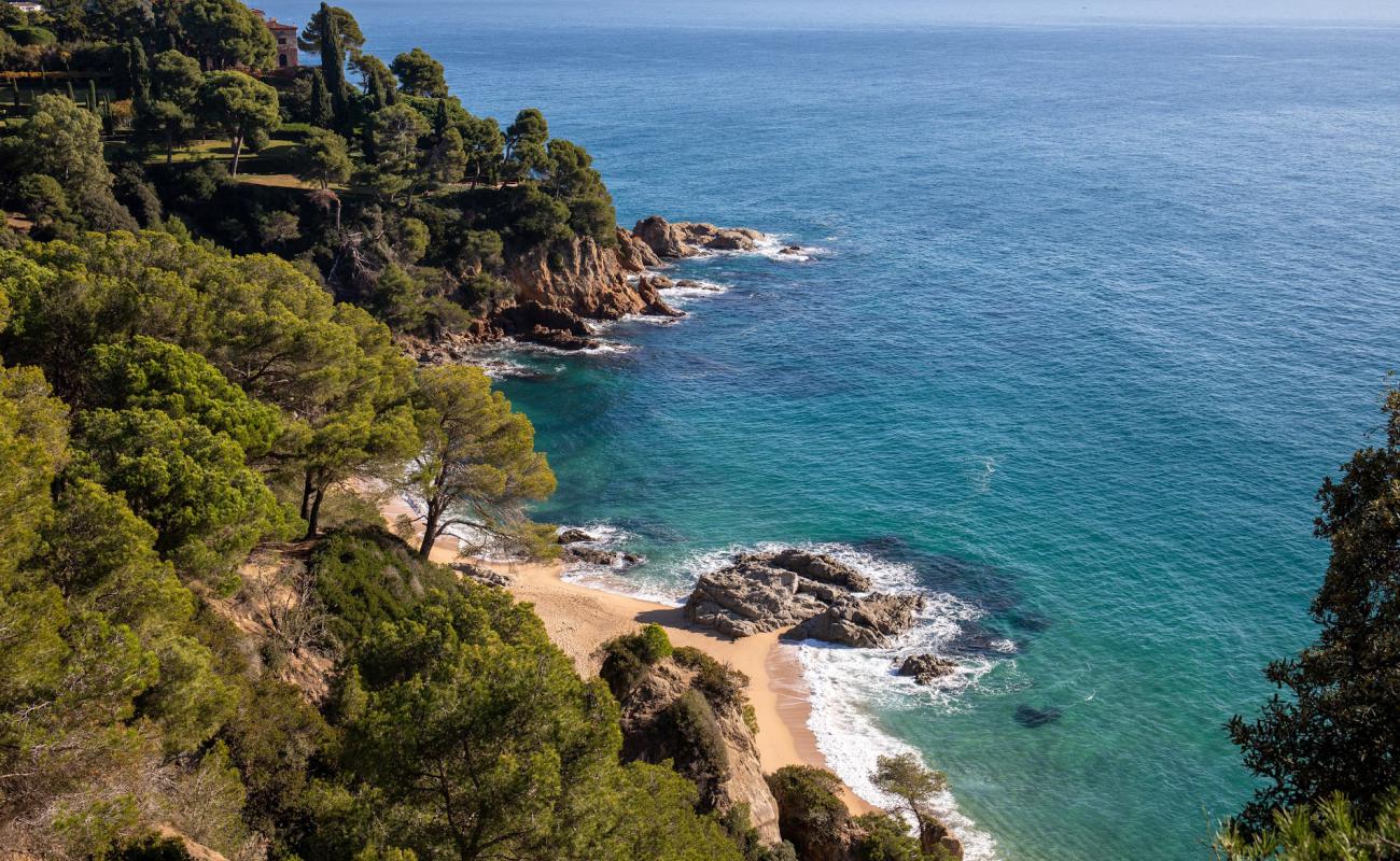 Cala Boadella Plajı'in fotoğrafı i̇nce bej kum yüzey ile