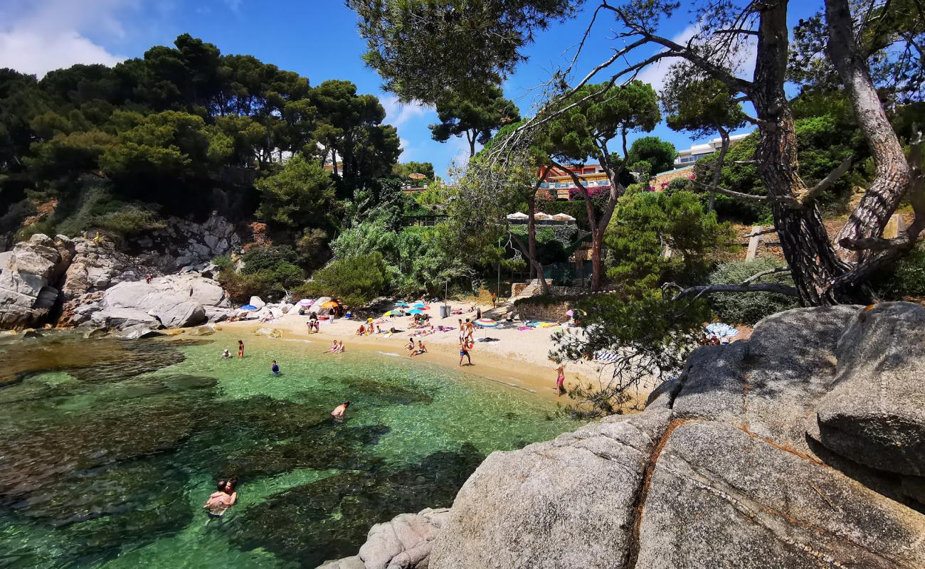 Cala del Pi'in fotoğrafı açık bej kum yüzey ile
