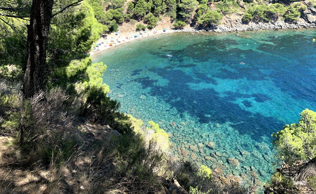 Cala Rostella'in fotoğrafı kahverengi çakıl yüzey ile