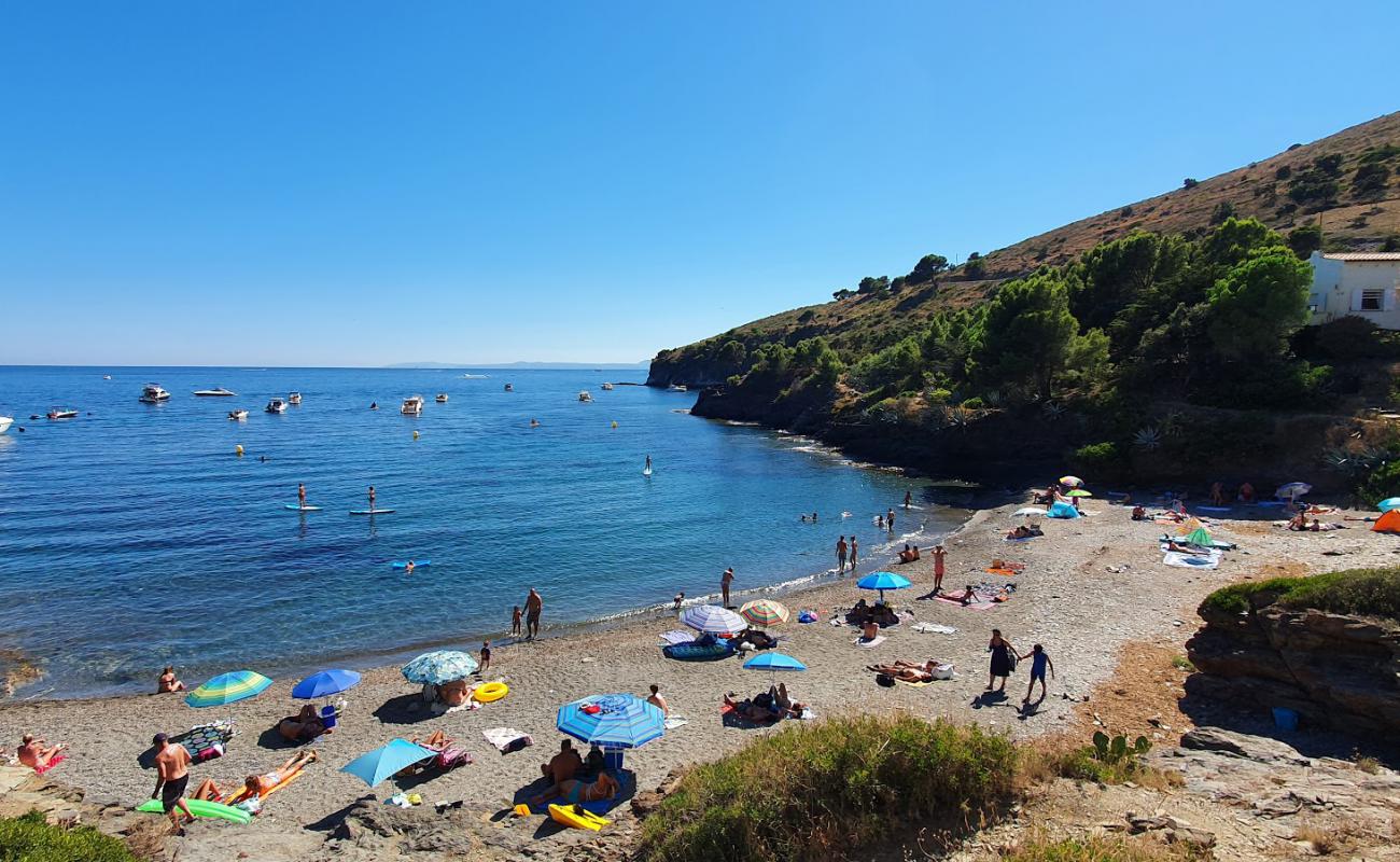 Cala Calitjas'in fotoğrafı küçük gri çakıllar yüzey ile