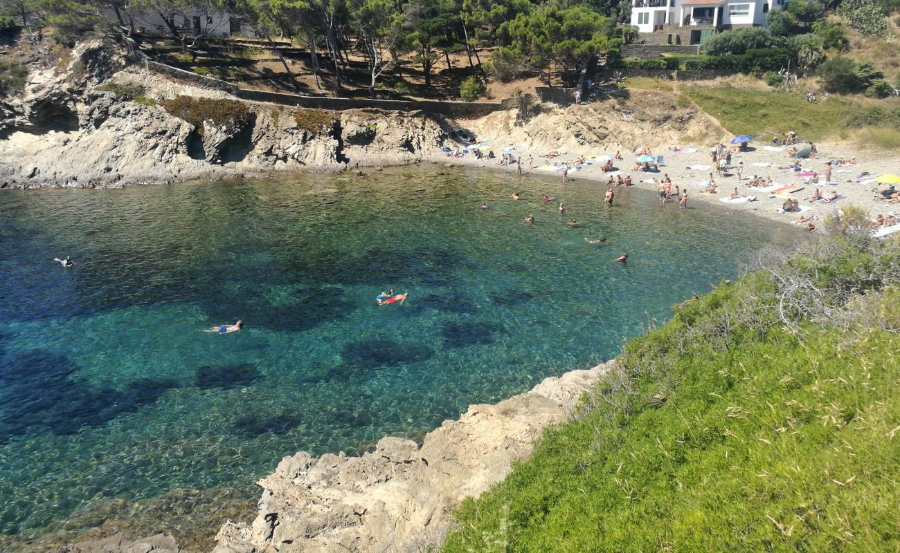 S'Alqueria gran Beach'in fotoğrafı gri ince çakıl taş yüzey ile