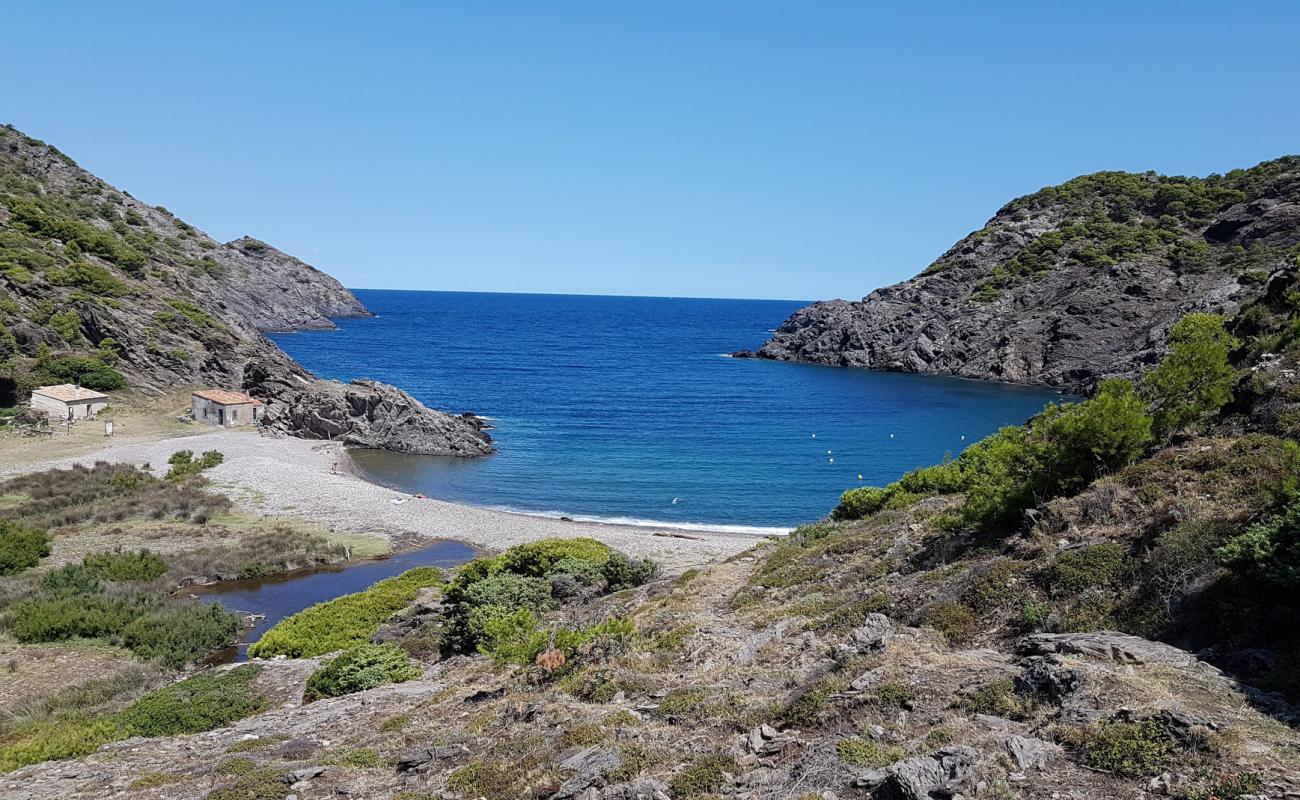 Cala Tavallera'in fotoğrafı küçük bej çakıl yüzey ile