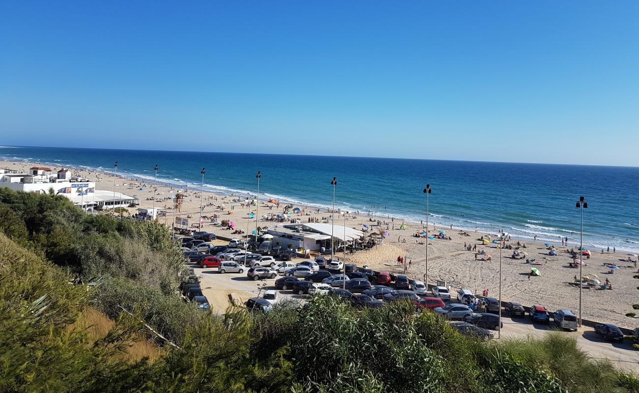 Playa de la Fontanilla En Conil'in fotoğrafı parlak kum yüzey ile