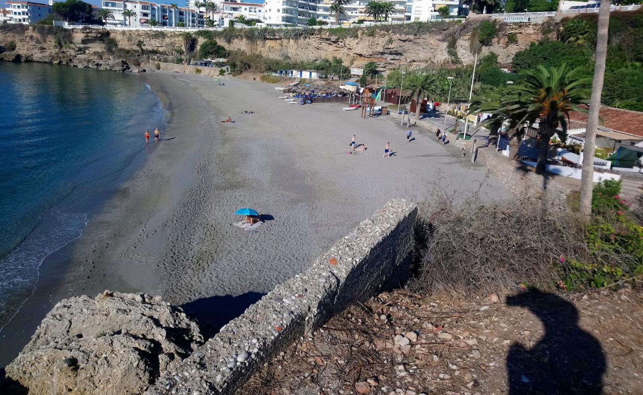 Playa la Caletilla'in fotoğrafı gri kum yüzey ile