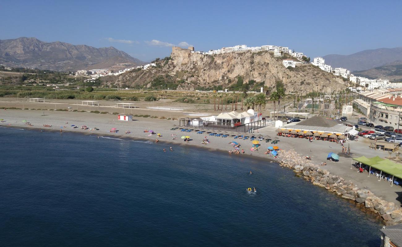 Playa de la Guardia'in fotoğrafı gri ince çakıl taş yüzey ile