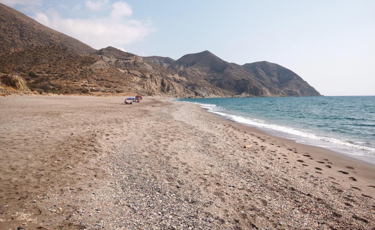 Playa el Algarrobico'in fotoğrafı parlak kabuk kumu yüzey ile