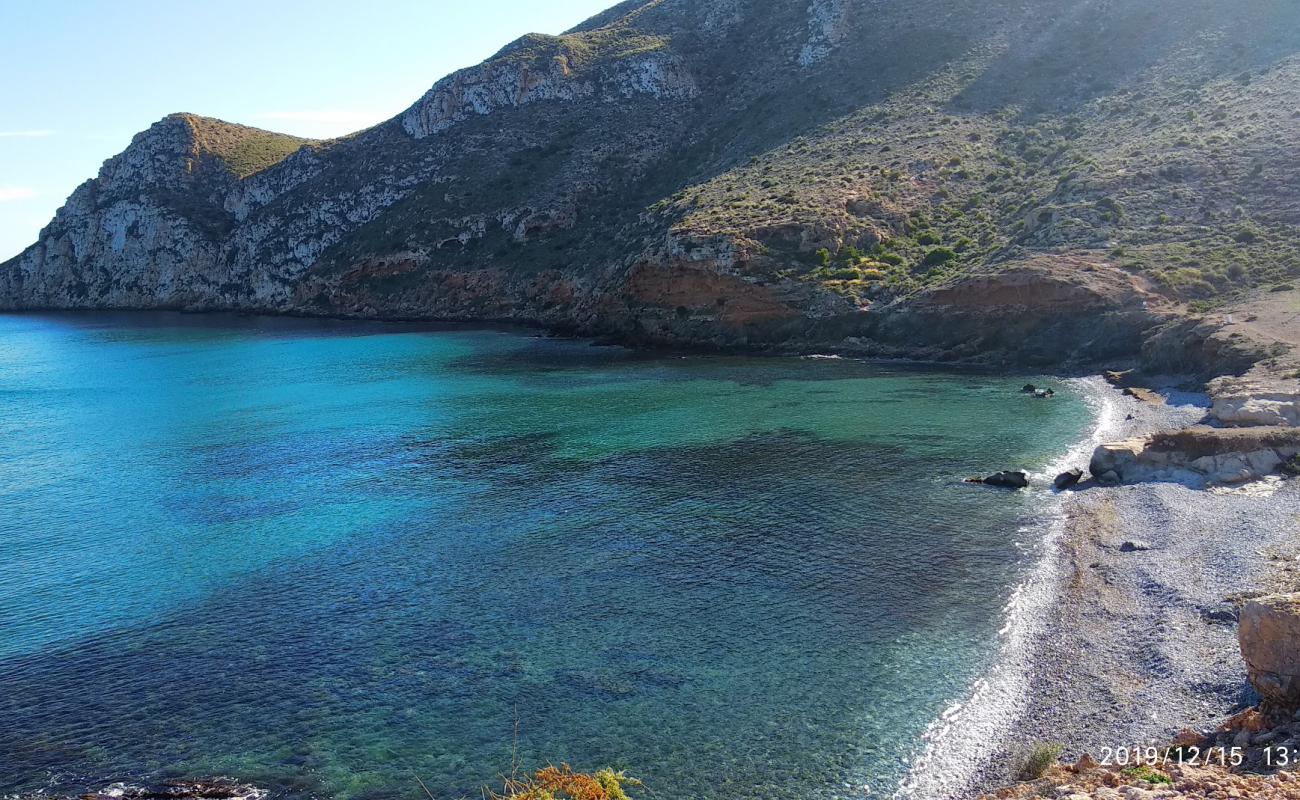 Playa Ensenada de la Fuente'in fotoğrafı gri kum yüzey ile