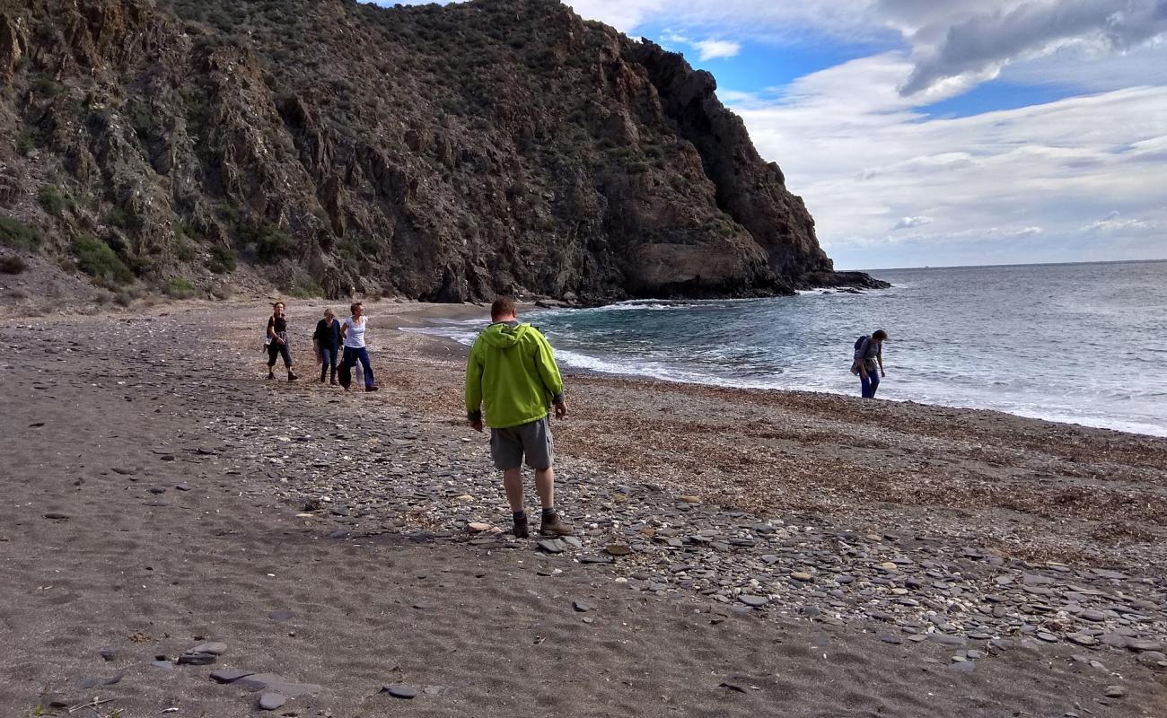 Cala Honda'in fotoğrafı gri kum ve çakıl yüzey ile