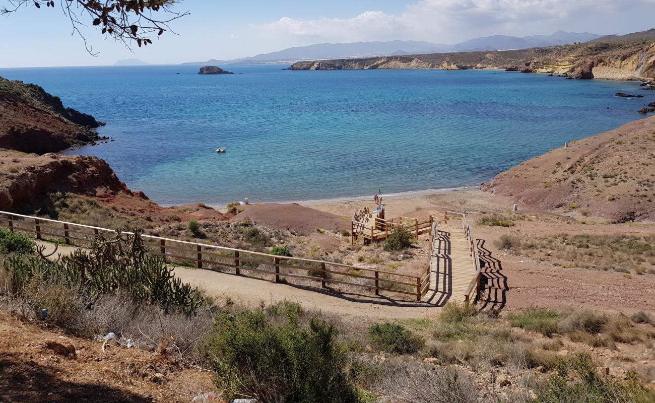 Bolnuevo Plajı'in fotoğrafı taşlı kum yüzey ile