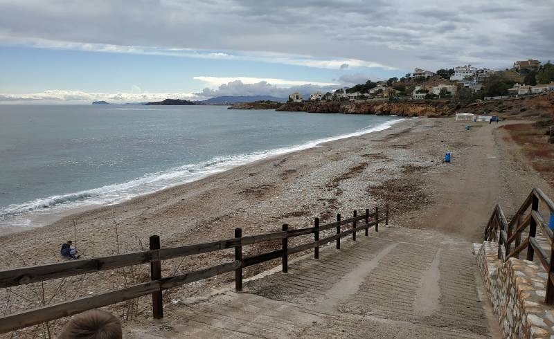 Playa del Corral'in fotoğrafı siyah kum ve çakıllar yüzey ile