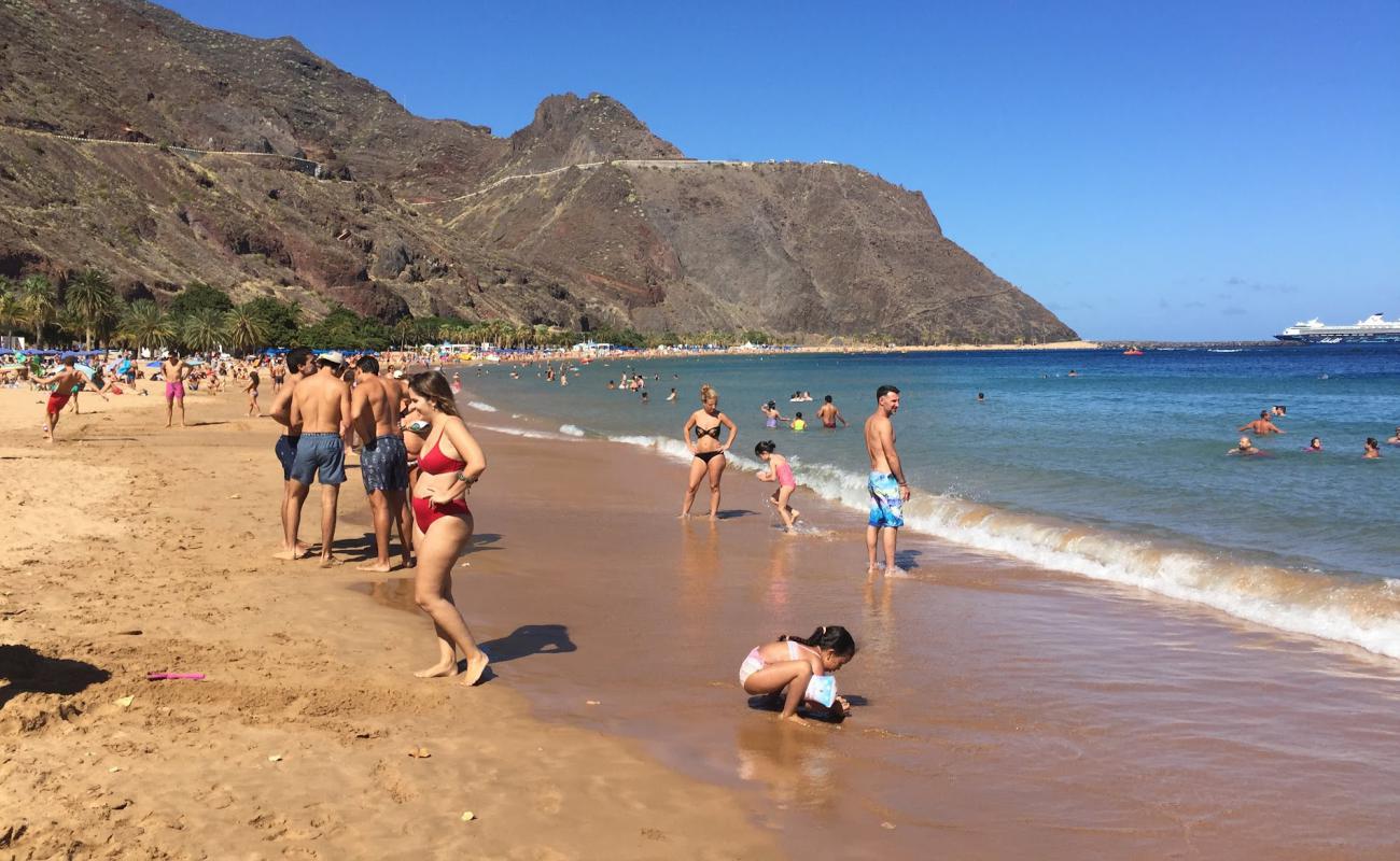 Teresitas Plajı'in fotoğrafı parlak ince kum yüzey ile