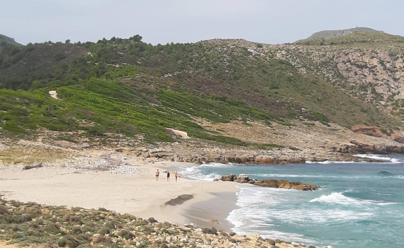 Playa S'Arenalet des Verger'in fotoğrafı gri kum yüzey ile