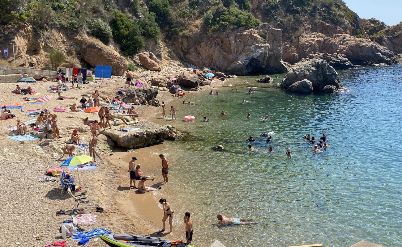 Platja de la Punta de Santa Anna'in fotoğrafı bej kum ve kayalar yüzey ile