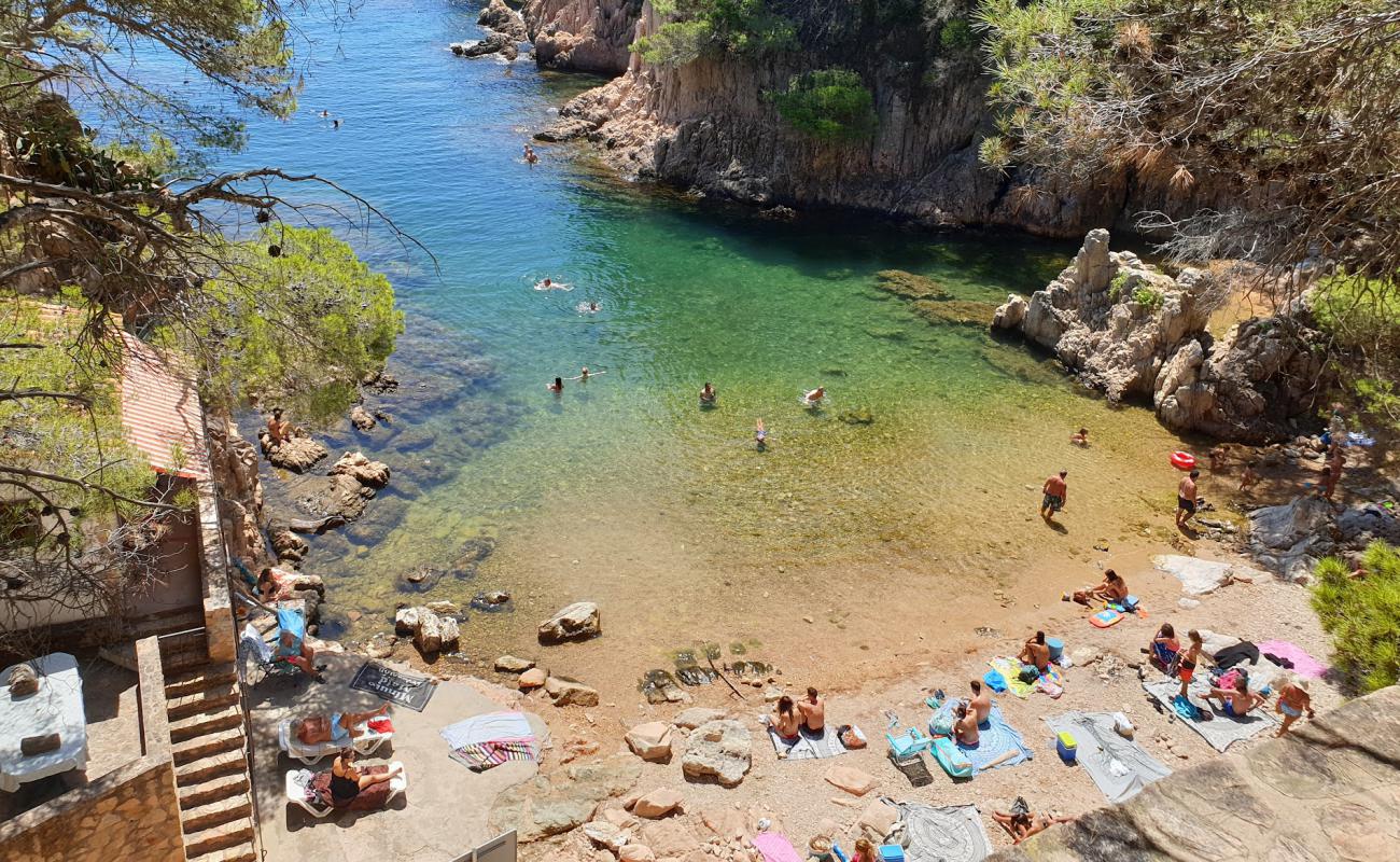 Cala d'Aigua Xelida'in fotoğrafı kayalık arazi yüzey ile