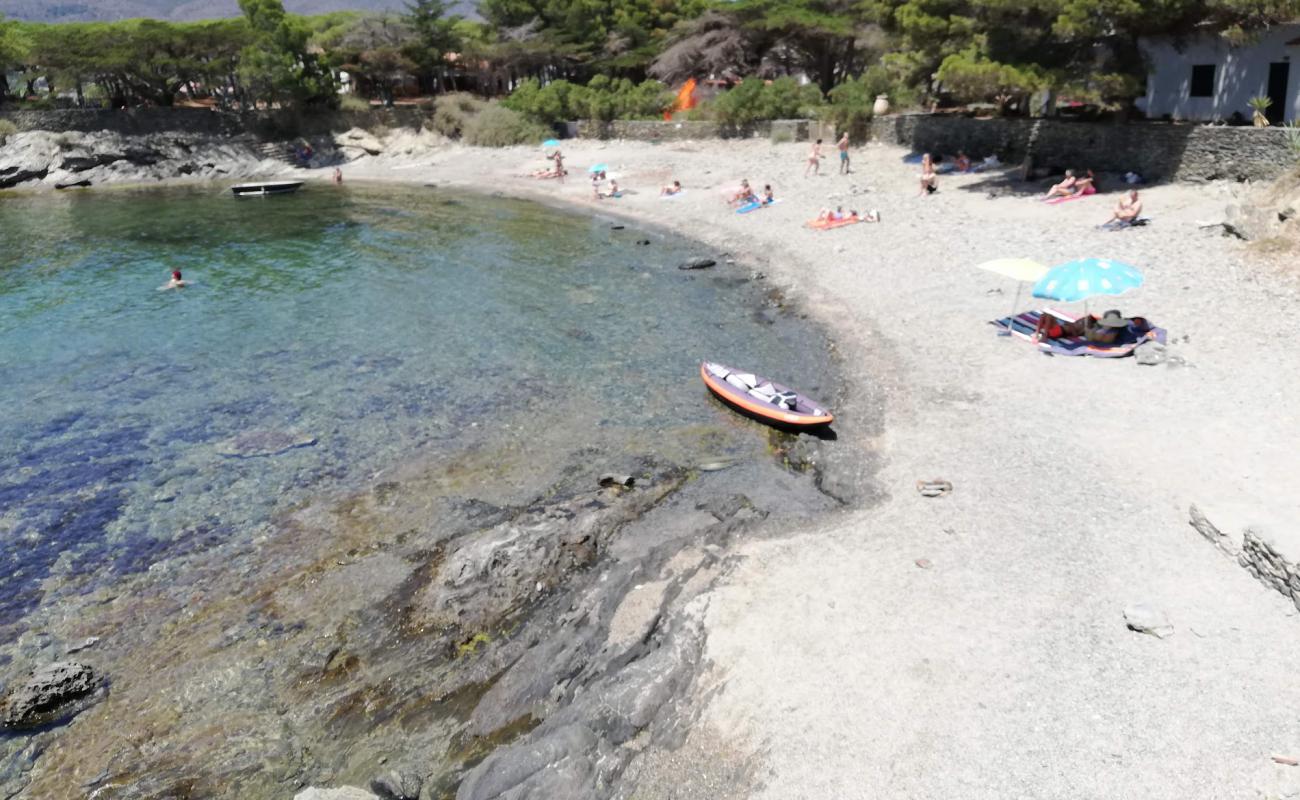 Platja De S'aranella'in fotoğrafı küçük gri çakıllar yüzey ile