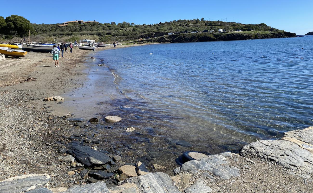 Cala de Portlligat'in fotoğrafı gri kum ve çakıl yüzey ile