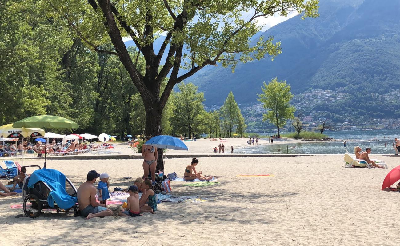 Lido di Ascona'in fotoğrafı açık bej kum yüzey ile