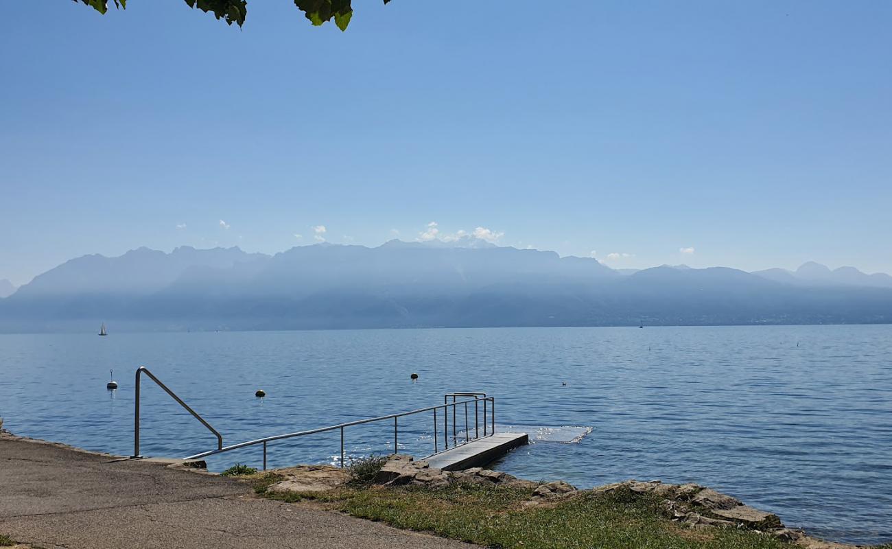Plage de Paudex'in fotoğrafı kayalık arazi yüzey ile