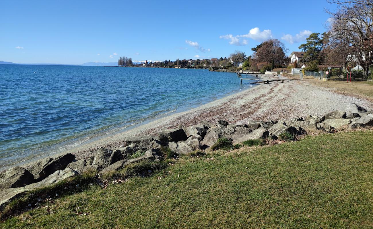 Plage du Pelican'in fotoğrafı küçük gri çakıllar yüzey ile