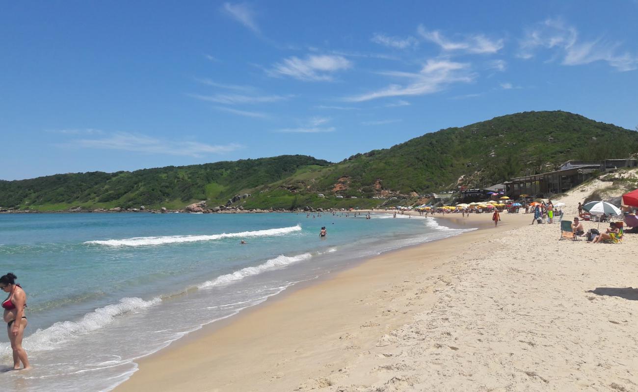 Praia do Rosa Sul'in fotoğrafı i̇nce bej kum yüzey ile