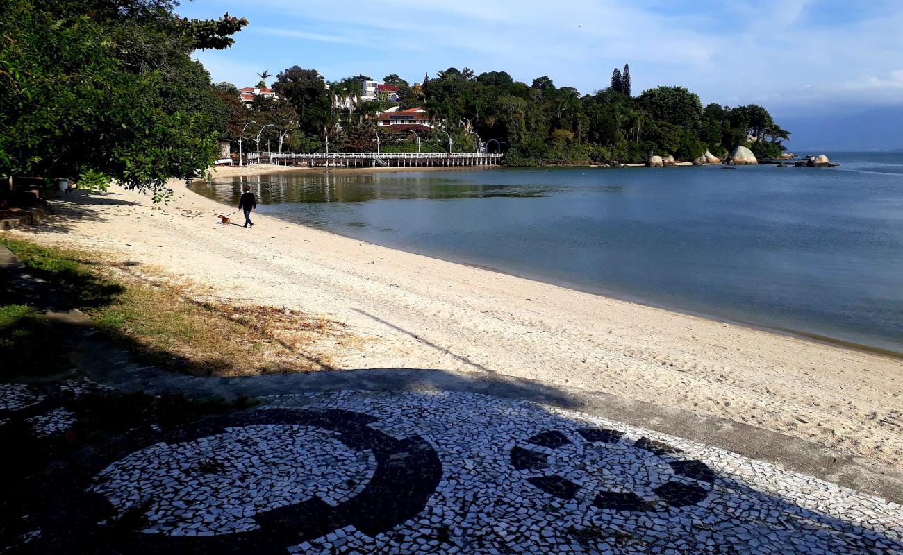 Praia do Bom Abrigo'in fotoğrafı açık bej kum yüzey ile