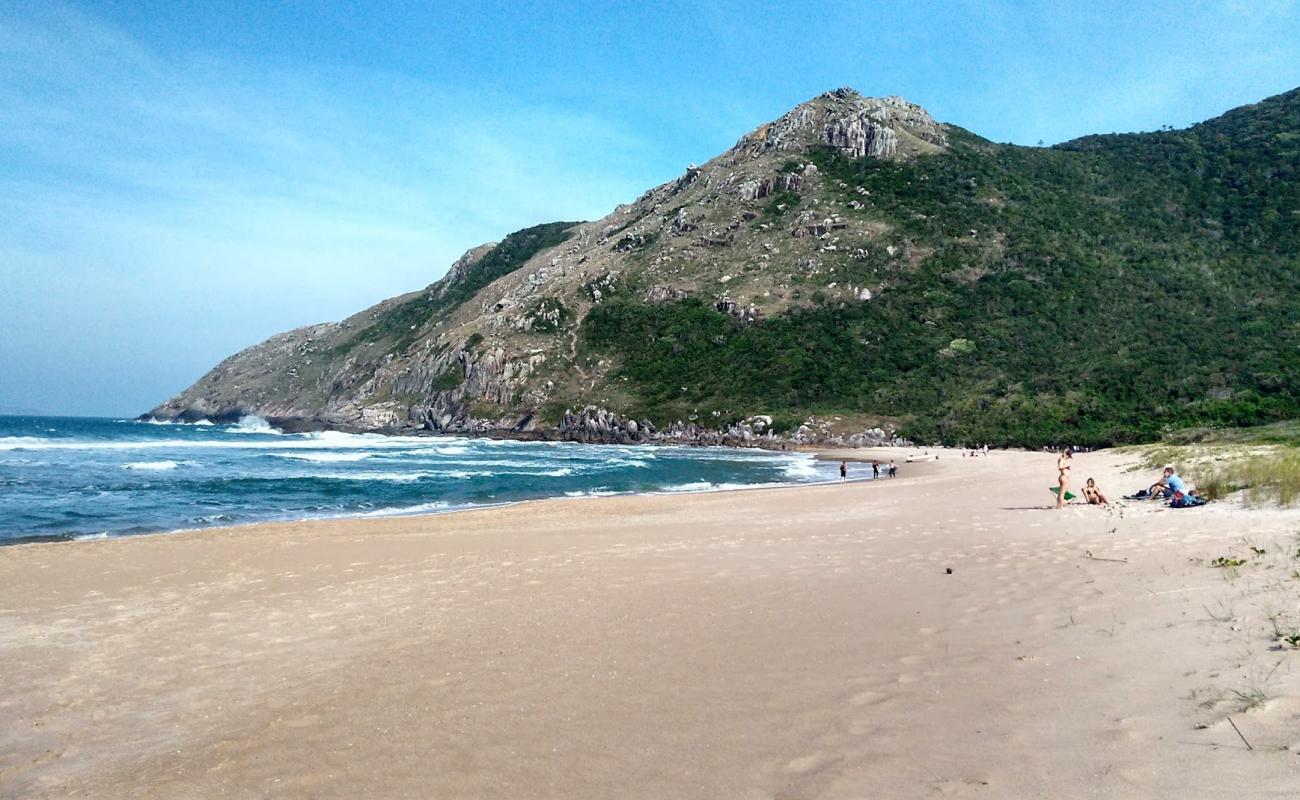 Praia da Lagoinha do Leste'in fotoğrafı parlak ince kum yüzey ile