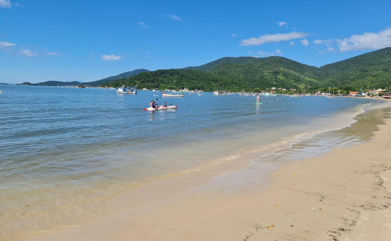 Praia Fazenda d'Armacao'in fotoğrafı açık bej kum yüzey ile
