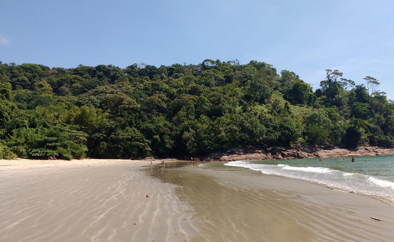 Praia do Costa'in fotoğrafı i̇nce bej kum yüzey ile