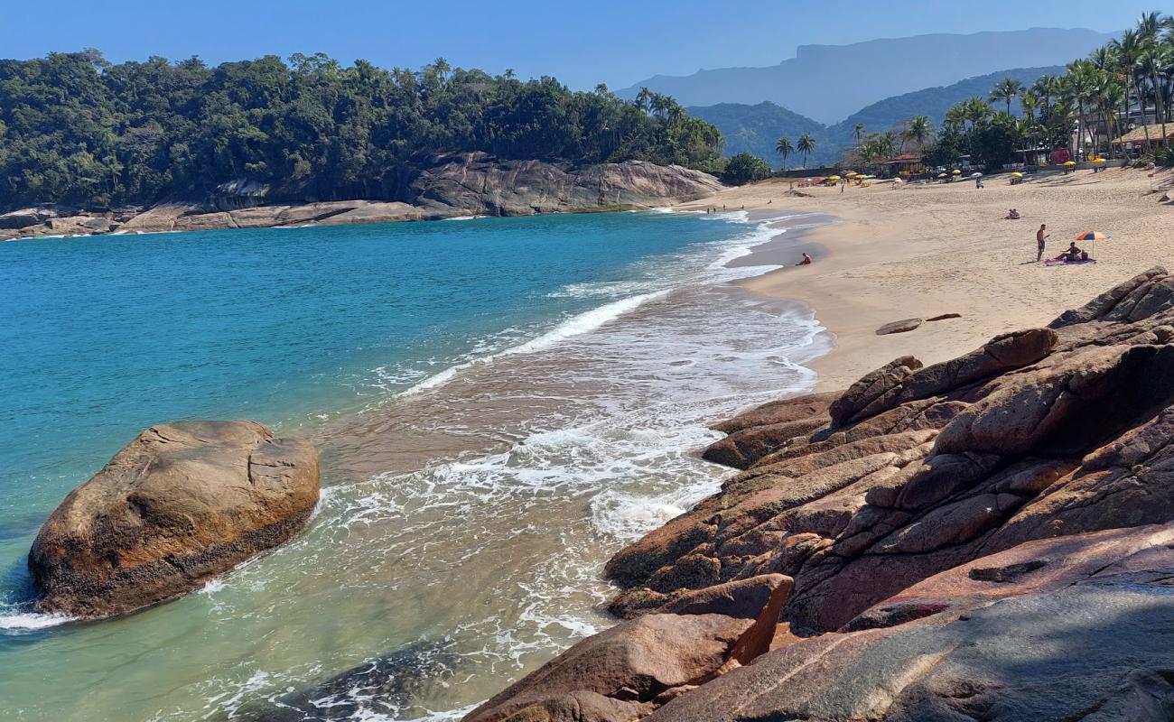 Praia da Sununga'in fotoğrafı parlak ince kum yüzey ile