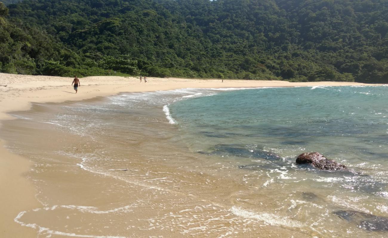Praia da Meia Lua'in fotoğrafı açık bej kum yüzey ile