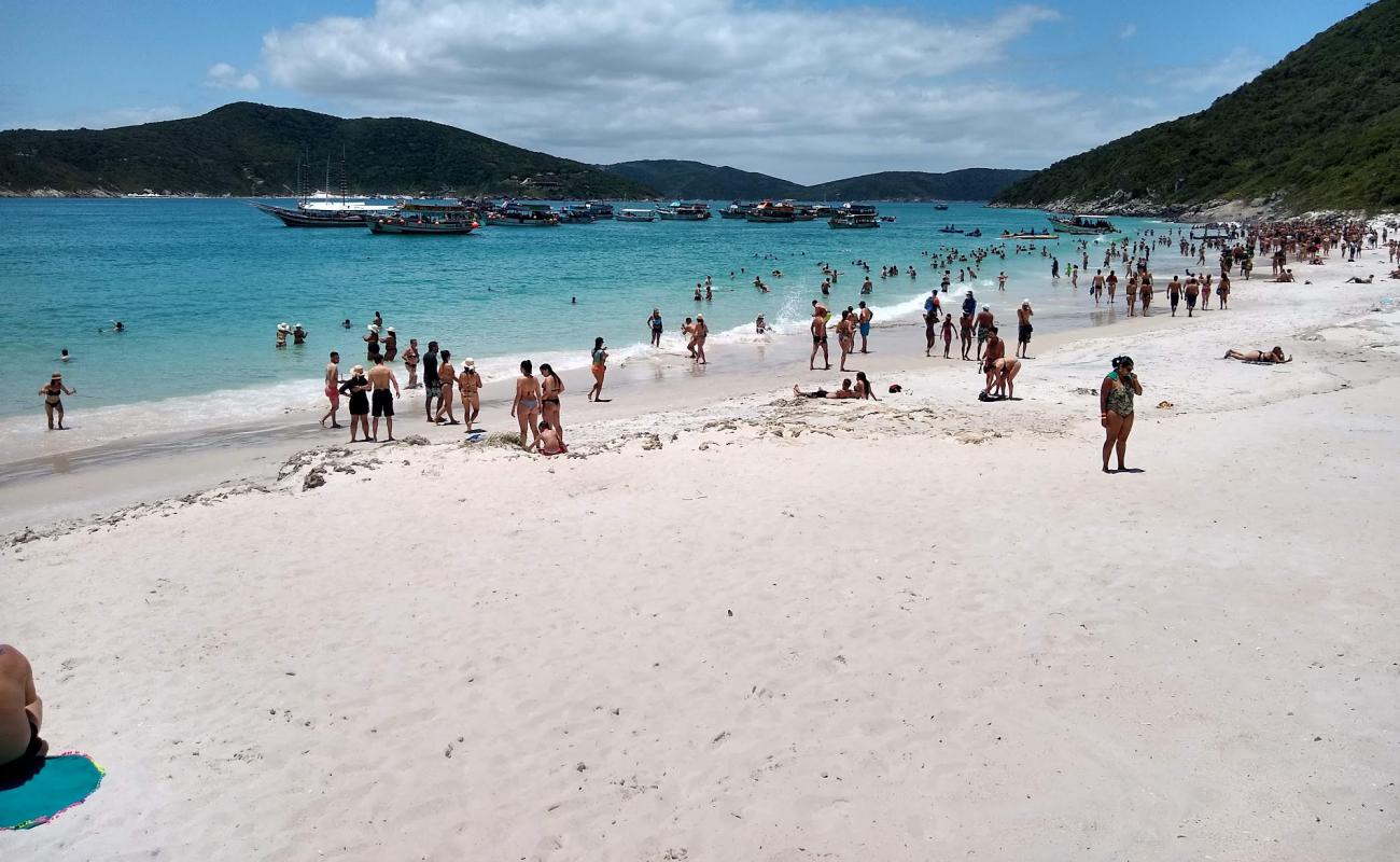 Praia do Farol'in fotoğrafı beyaz ince kum yüzey ile