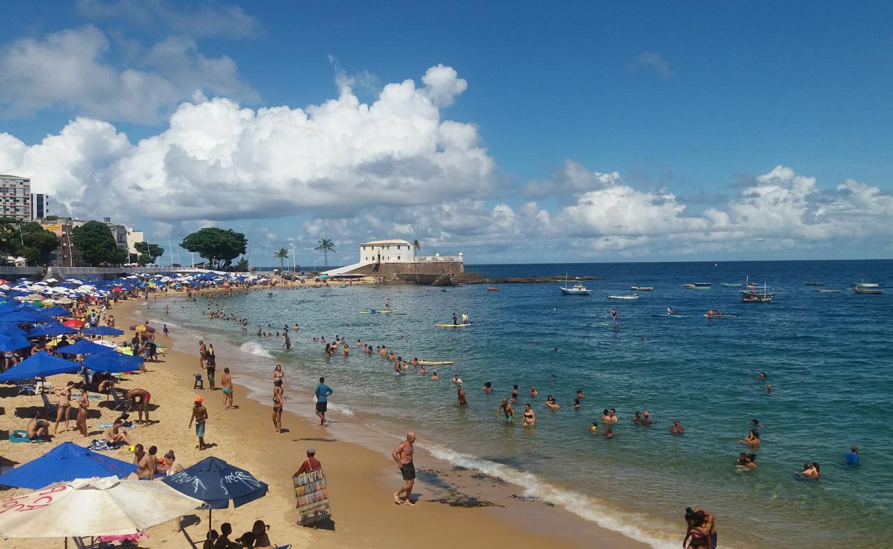 Porto da Barra Beach'in fotoğrafı açık bej kum yüzey ile