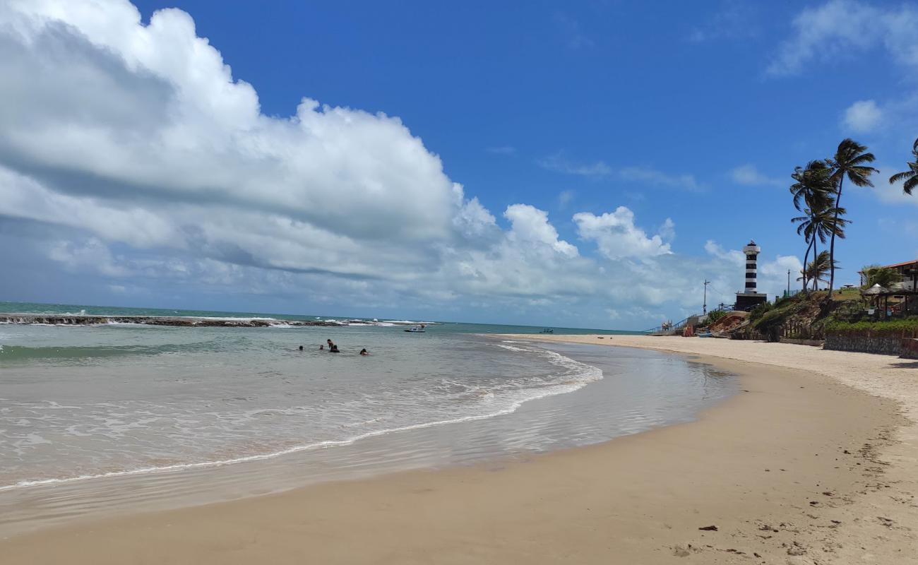 Praia de Pontal do Coruripe'in fotoğrafı açık bej kum yüzey ile