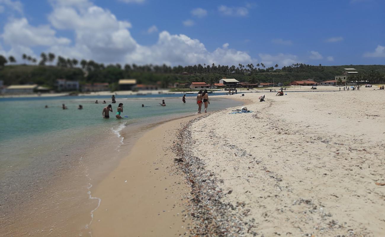 Barra de Cunhau Plajı'in fotoğrafı parlak kum yüzey ile