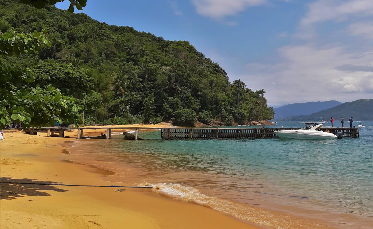 Praia de Freguesia de Santana'in fotoğrafı i̇nce bej kum yüzey ile