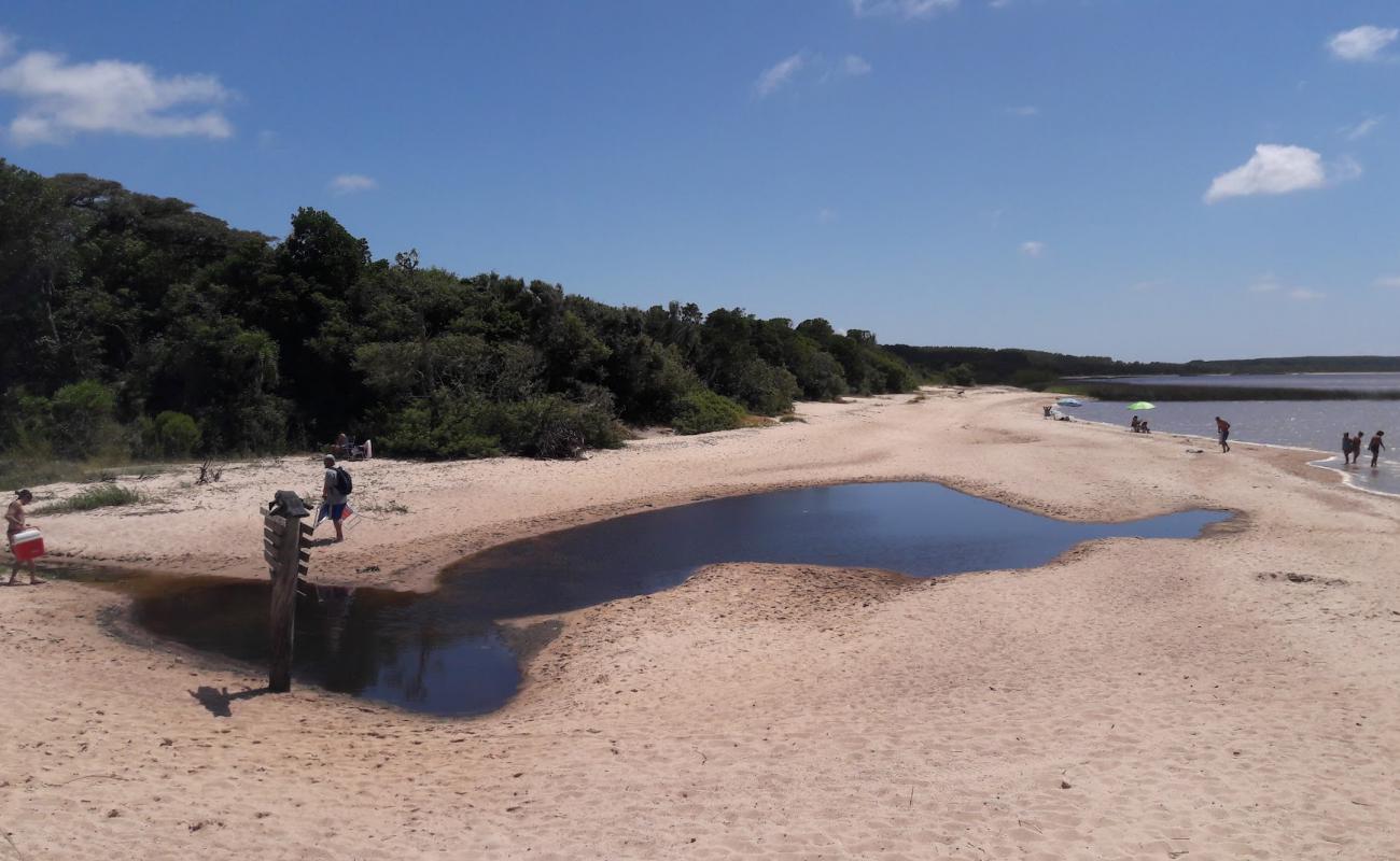Praia do Jacarezinho'in fotoğrafı açık bej kum yüzey ile