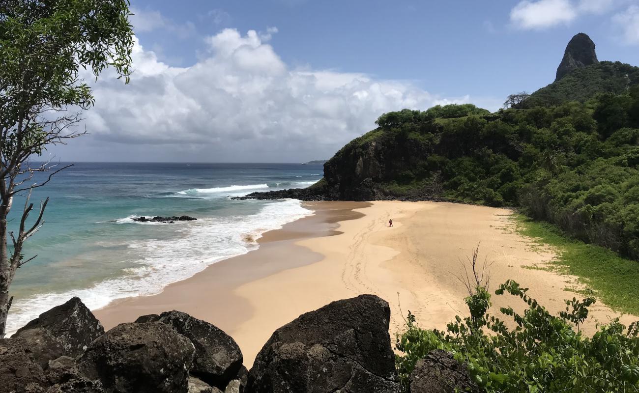 Praia do Americano'in fotoğrafı parlak ince kum yüzey ile