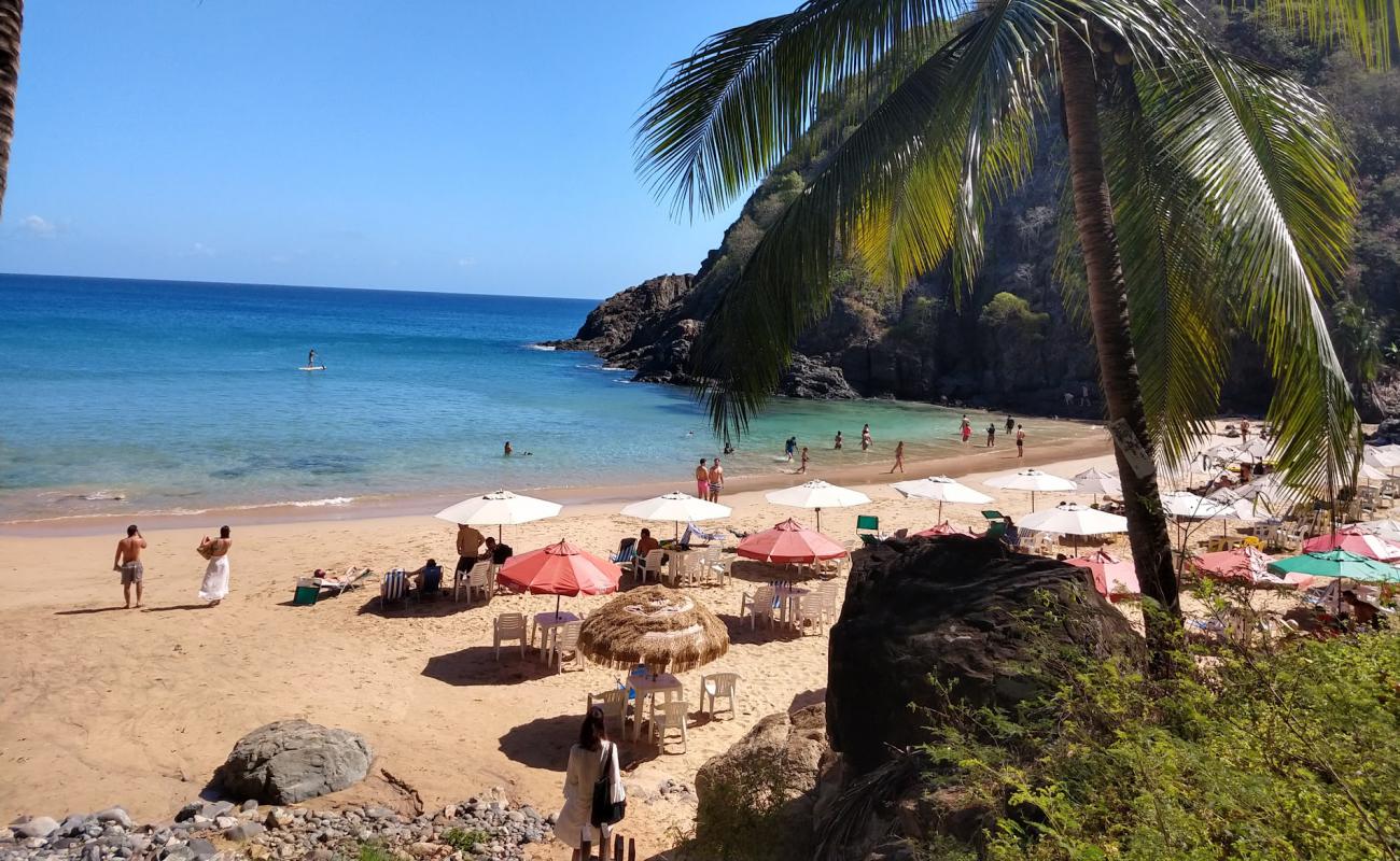 Praia do Cachorro'in fotoğrafı parlak kum yüzey ile