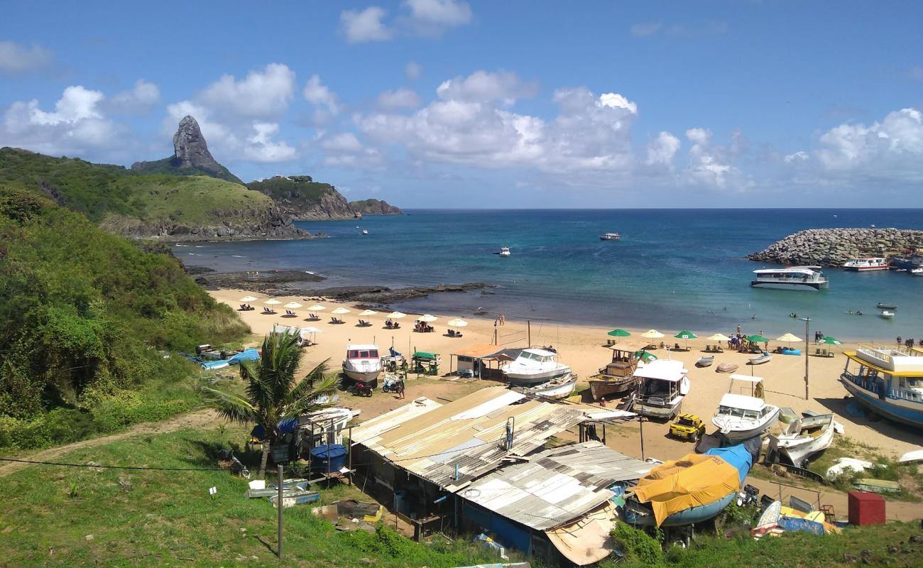 Praia do Porto de Santo Antonio Noronha'in fotoğrafı parlak kum yüzey ile