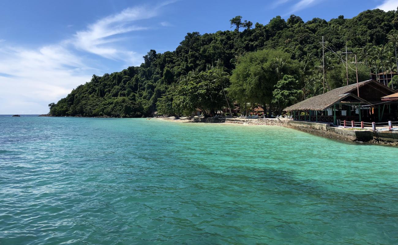 Koh Ngai Resort Beach'in fotoğrafı açık bej kum yüzey ile