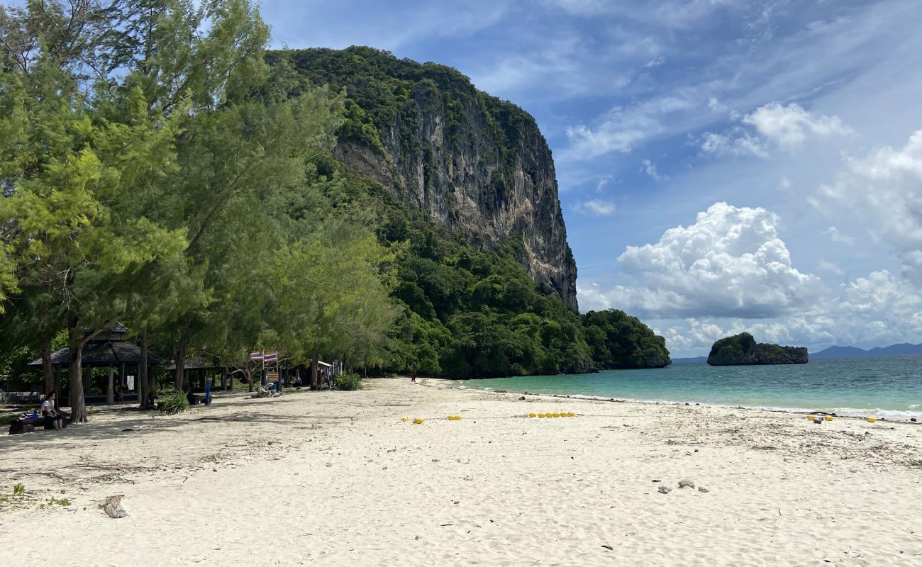 Ko Poda Plajı'in fotoğrafı beyaz ince kum yüzey ile